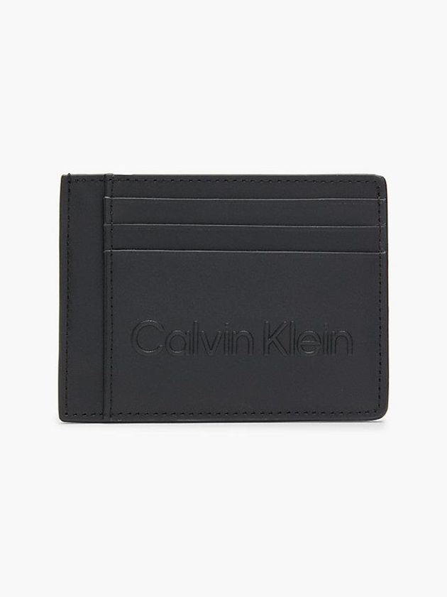 Calvin Klein USA Leather Mens Cardholder Black 8412570-EP